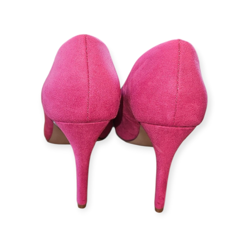 JustFab Vibrant Pink Faux Suede Size 8 - Picture 4 of 5